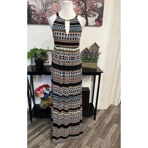 APT.9 Sleeveless Women’s Long Dress Size XS Geometric Design Halter Neck